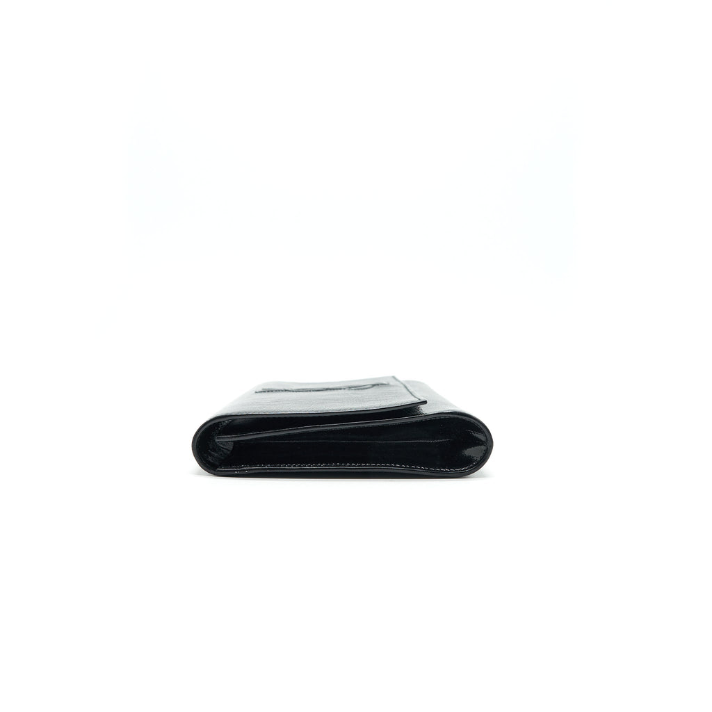 YSL PATENT LEATHER CLUTCH BLACK
