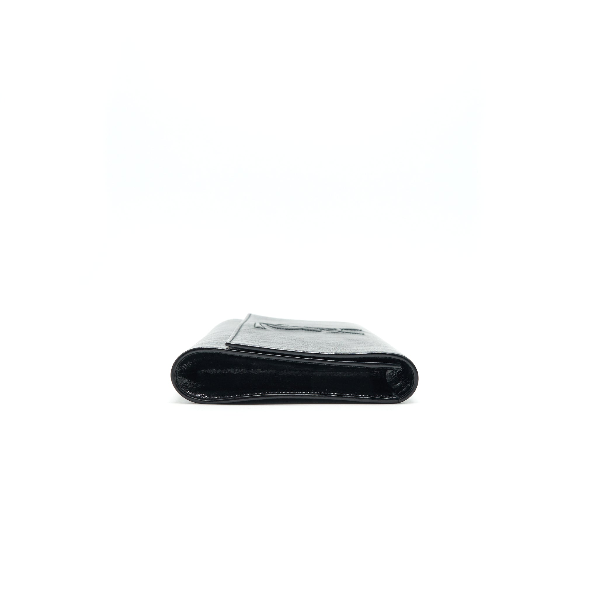 YSL PATENT LEATHER CLUTCH BLACK