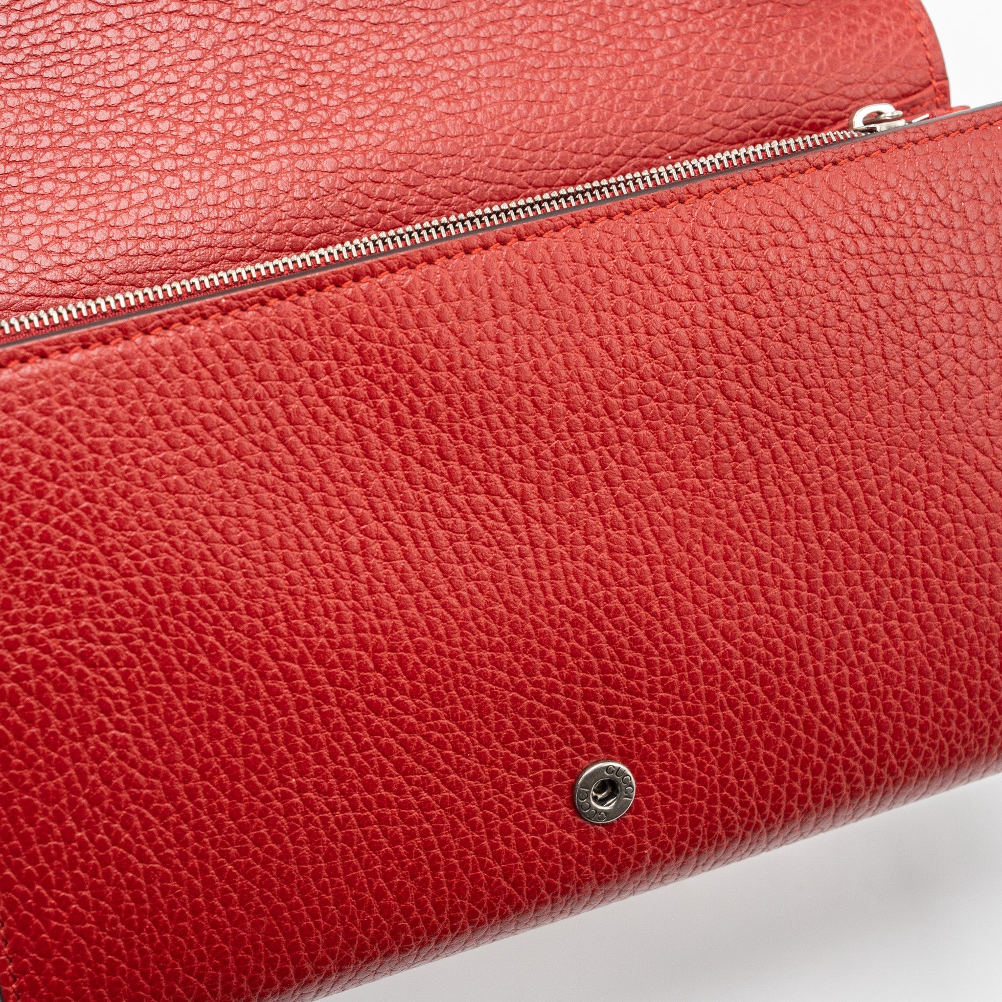 GUCCI DIONYSUS WALLET ON CHAIN CALFSKIN RED MULTICOLOUR HARDWARE