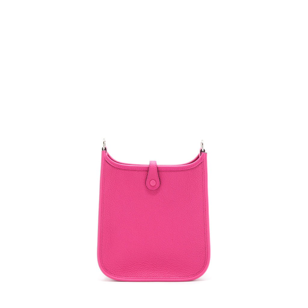 HERMES MINI EVELYNE CLEMENCE ROSE SHOCKING SHW