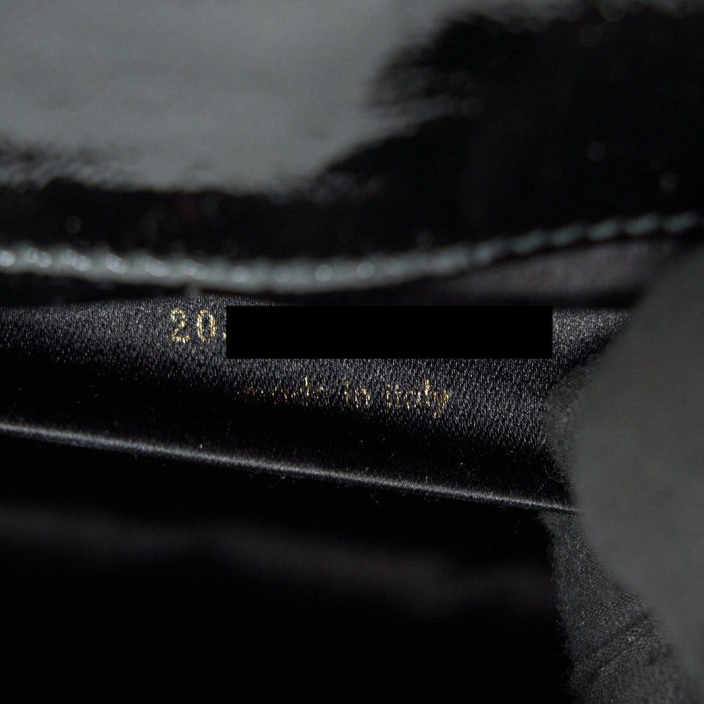 YSL PATENT LEATHER CLUTCH BLACK