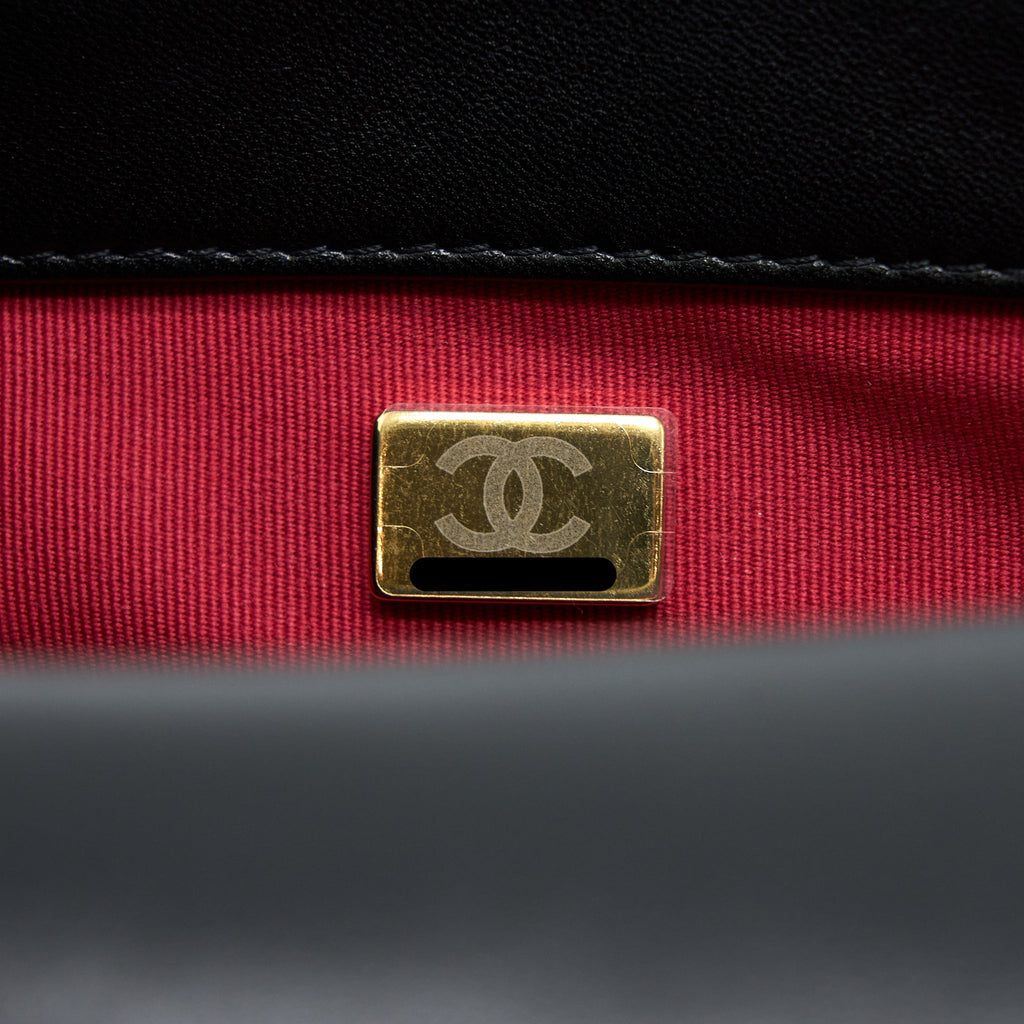 CHANEL SMALL 19 BAG LAMBSKIN BLACK MULTICOLOUR HARDWARE (MICROCHIP)