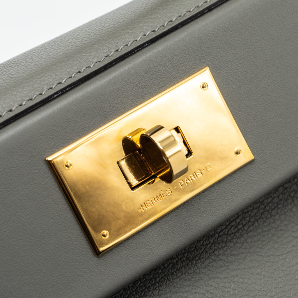 HERMES MINI 24/24 2424 - 21 BAG EVERCOLOR/SWIFT GRIS MEYER GHW