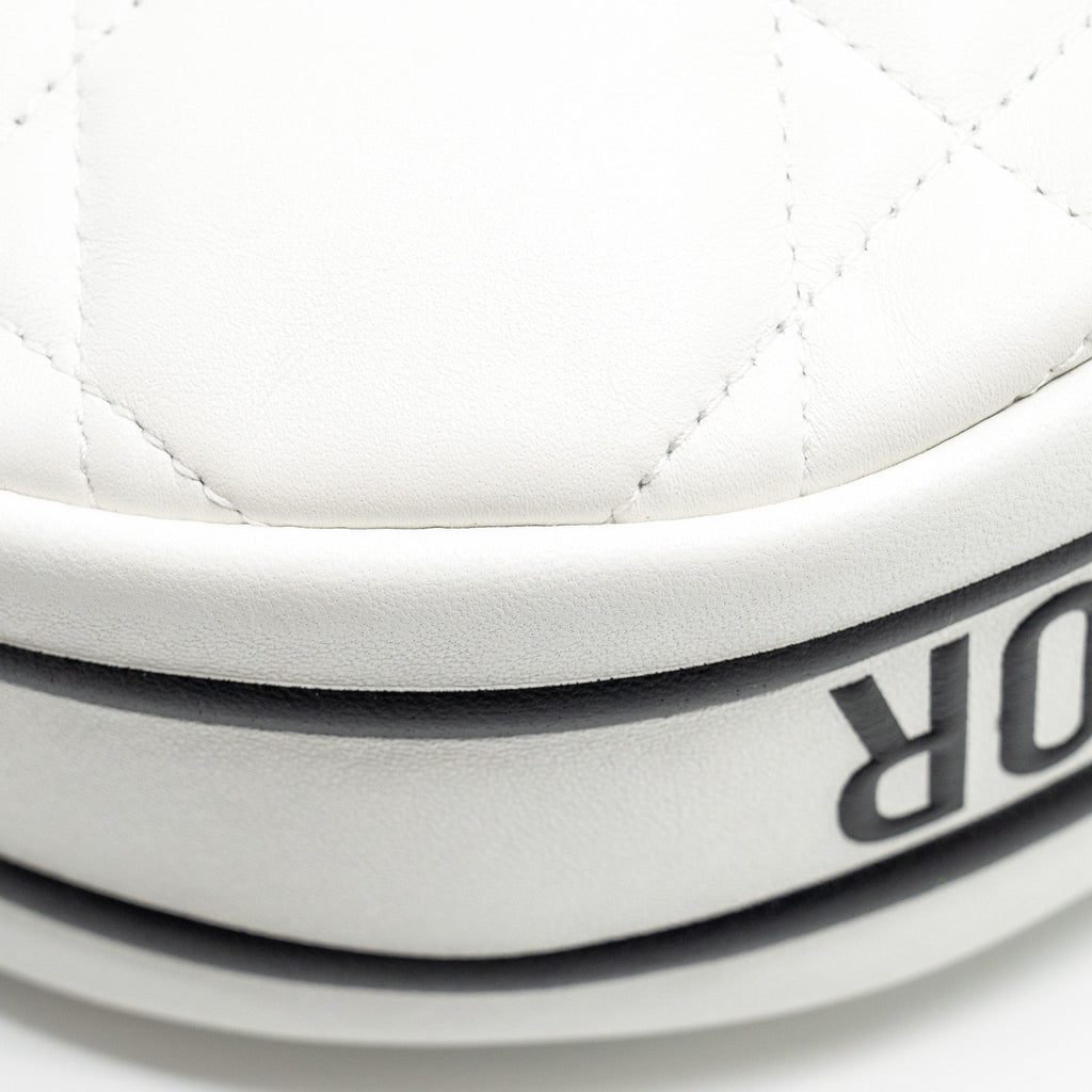 DIOR MEDIUM DIOR VIBE HOBO BAG LAMBSKIN WHITE SHW