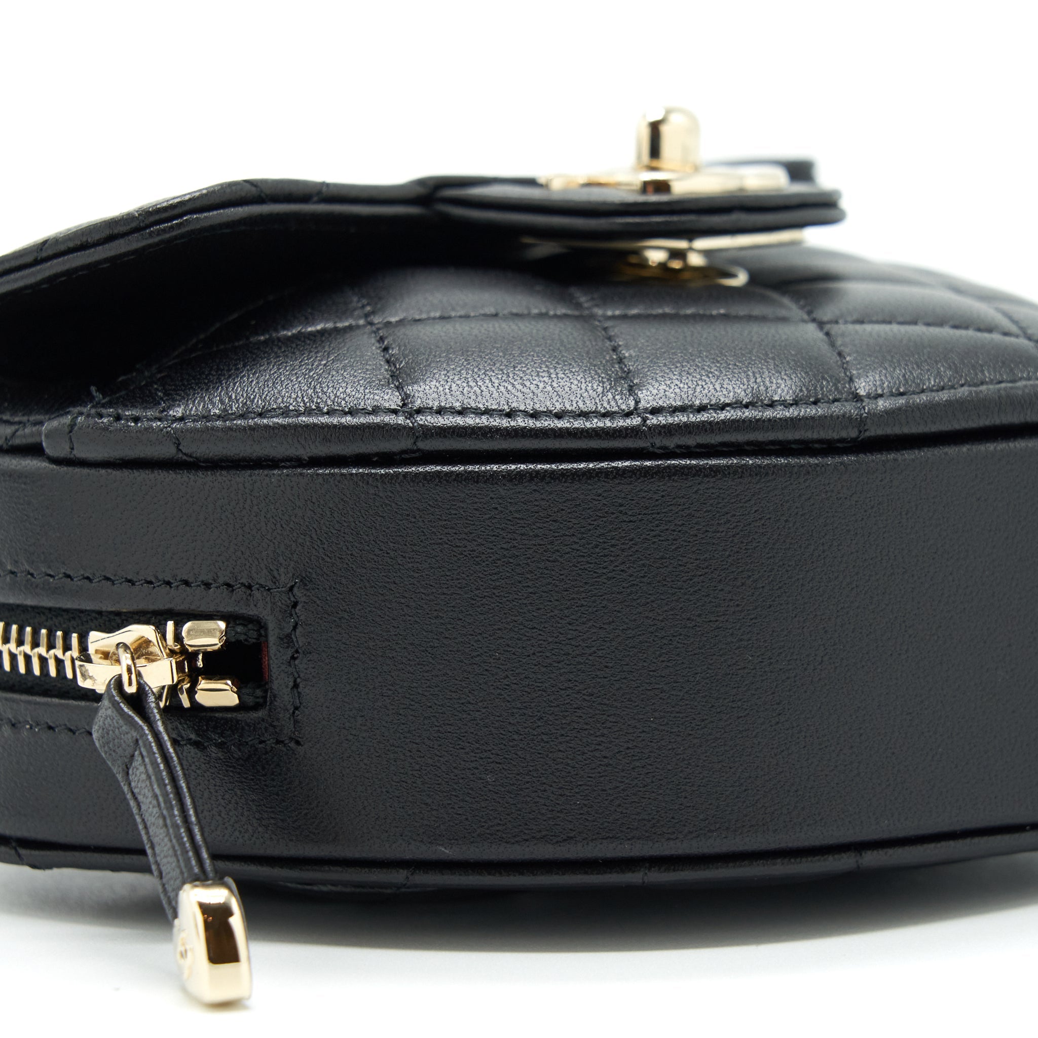 CHANEL 22S SMALL HEART BAG LAMBSKIN BLACK LGHW