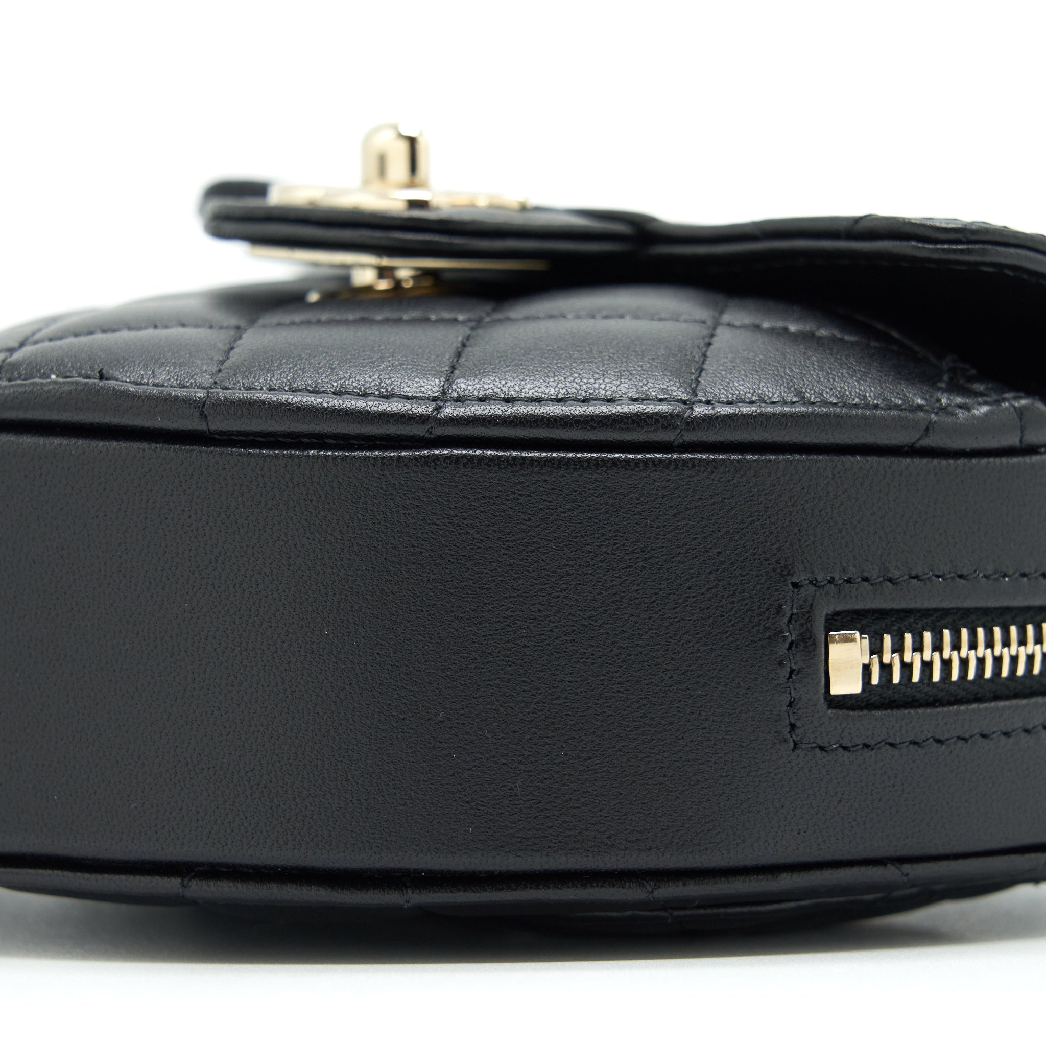 CHANEL 22S SMALL HEART BAG LAMBSKIN BLACK LGHW