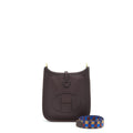 HERMES MINI EVELYNE CLEMENCE ROUGE SELLIER, WITH MULTICOLOUR STRAP GHW