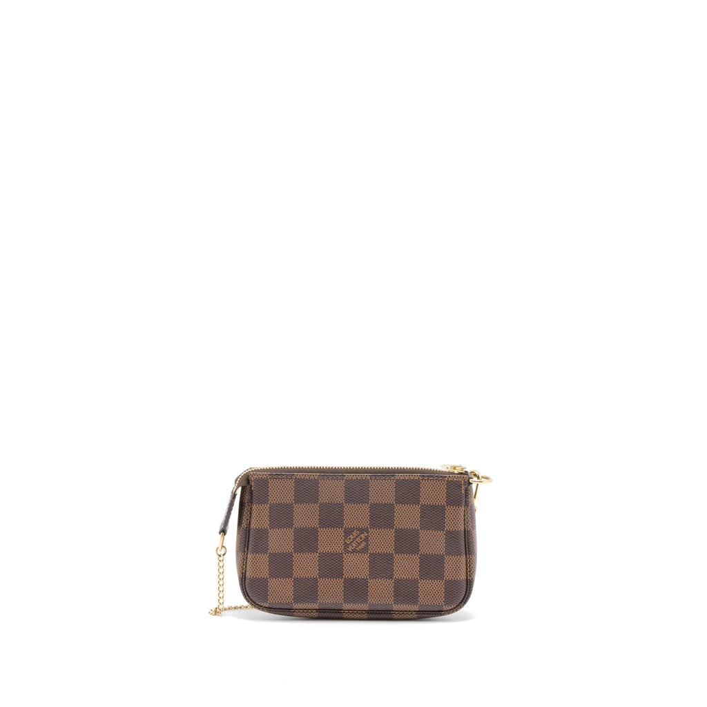 LOUIS VUITTON MINI POCHETTE ACCESSORIES DAMIER EBENE CANVAS GHW
