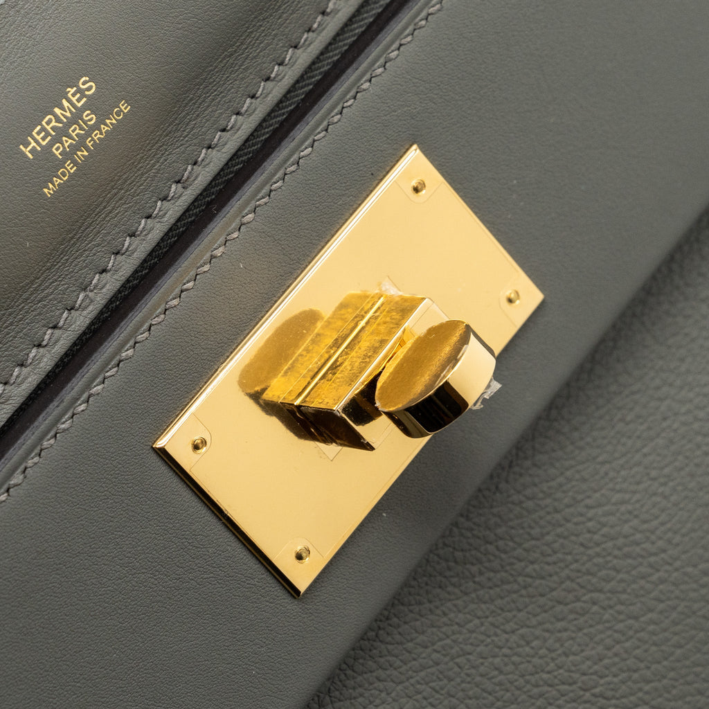 HERMES MINI 24/24 2424 - 21 BAG EVERCOLOR/SWIFT GRIS MEYER GHW