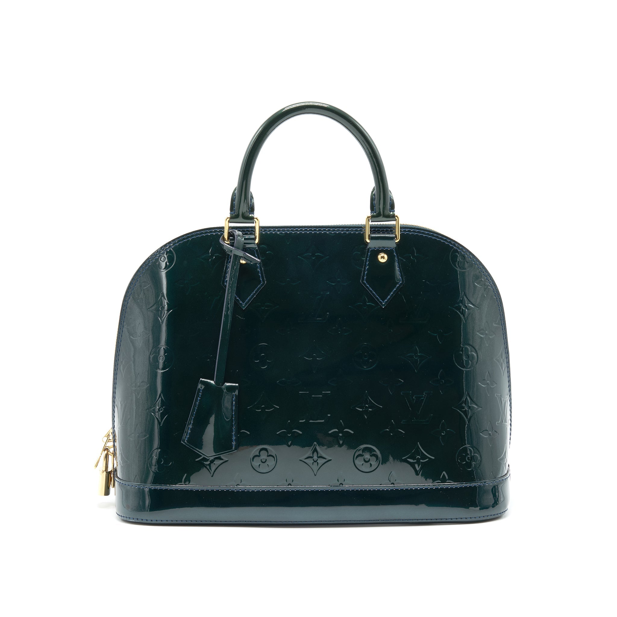 LOUIS VUITTON ALMA PM IN PATENT FORREST GREEN