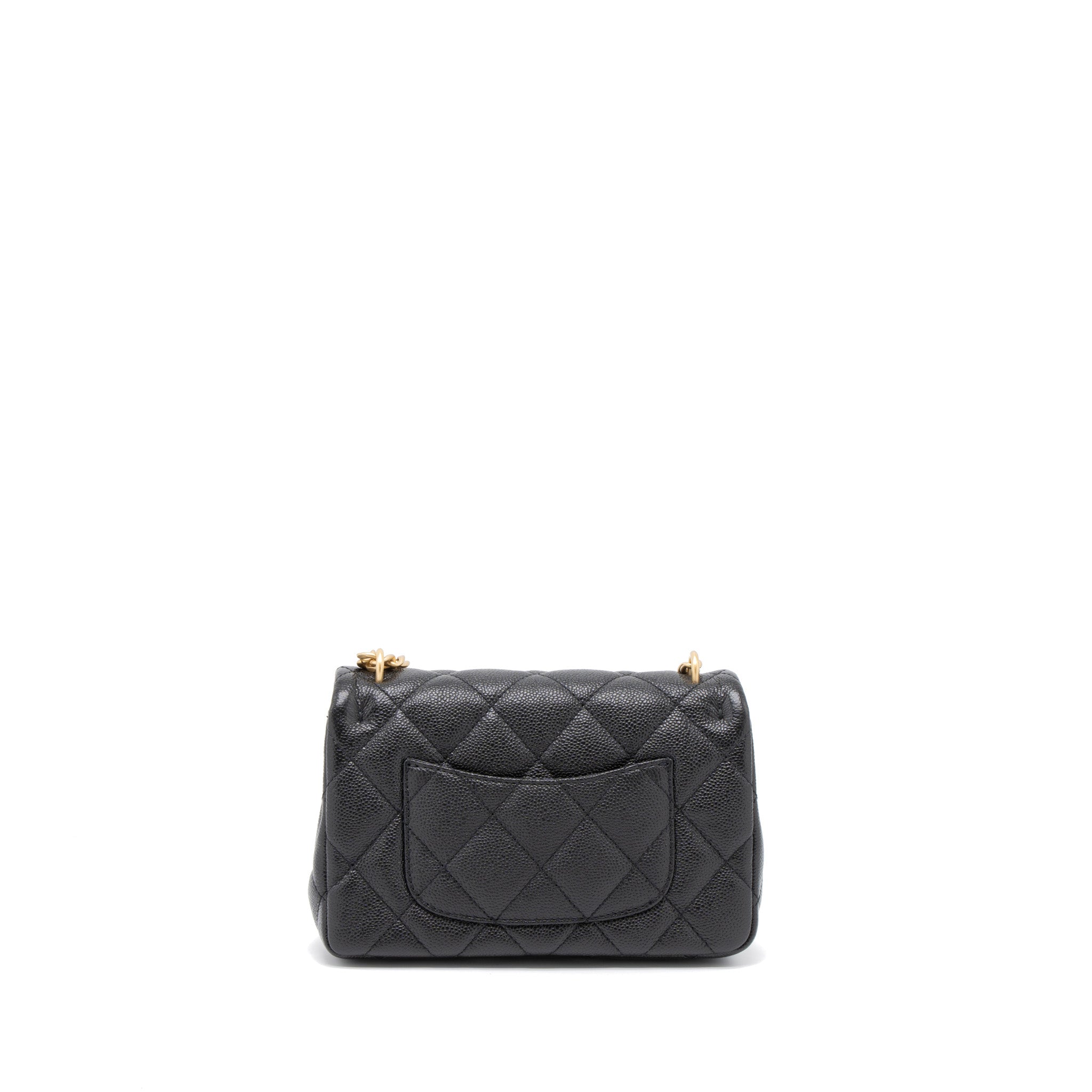 CHANEL 23P MINI COCO LOVE FLAP BAG CAVIAR BLACK GHW (MICROCHIP)