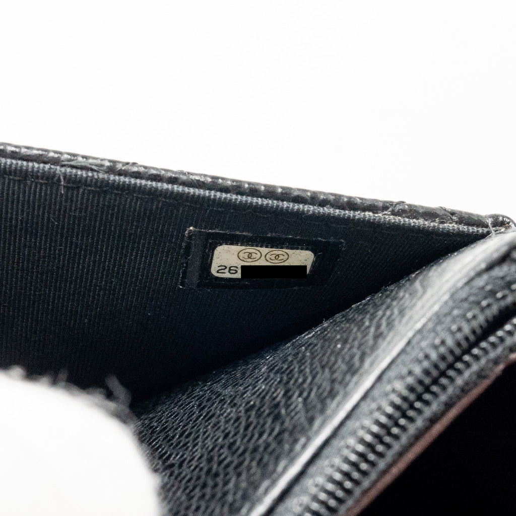CHANEL CLASSIC WALLET ON CHAIN CAVIAR BLACK GHW