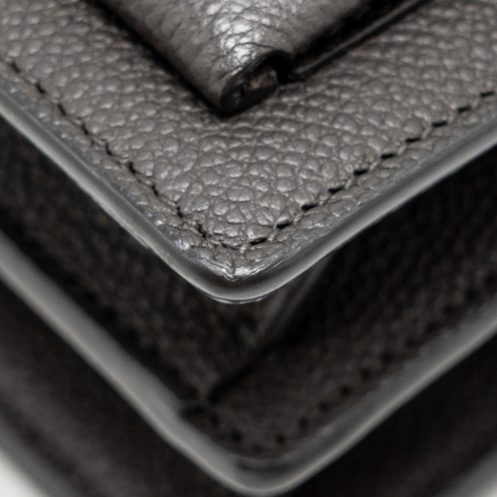SAINT LAURENT/YSL MEDIUM SUNSET BAG CALFSKIN GREY SHW