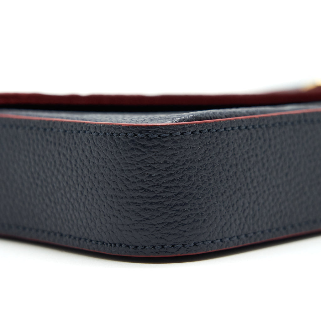 LOUIS VUITTON FELICIE POCHETTE MONOGRAM EMPREINTE LEATHER MARINE ROUGE