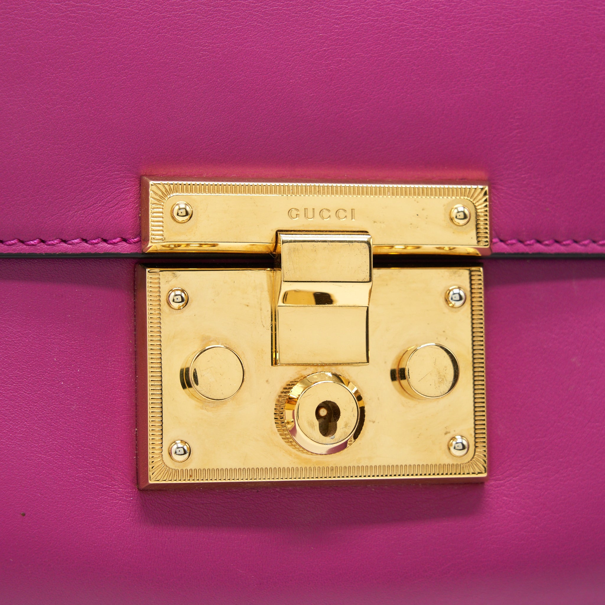GUCCI SMALL PADLOCK PINK GHW