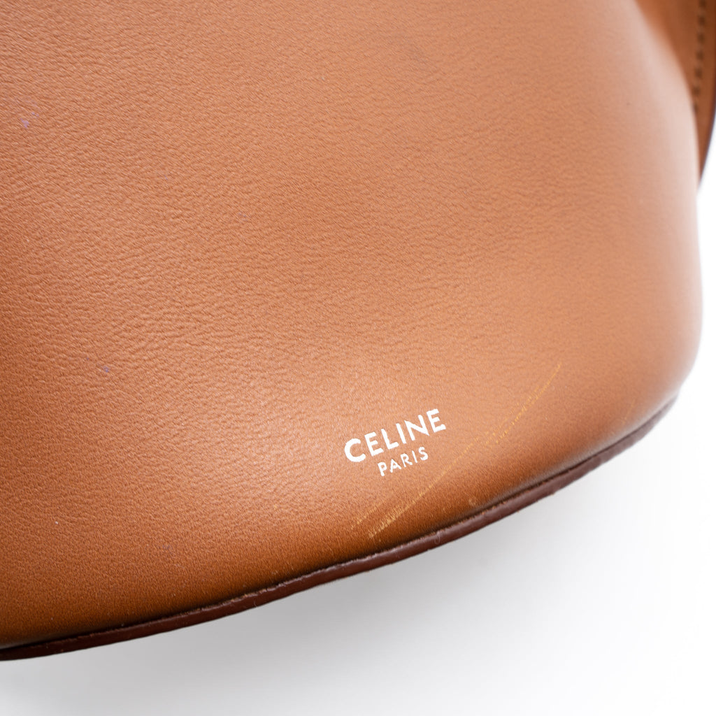 CELINE NANO BUCKET BAG BROWN SHW