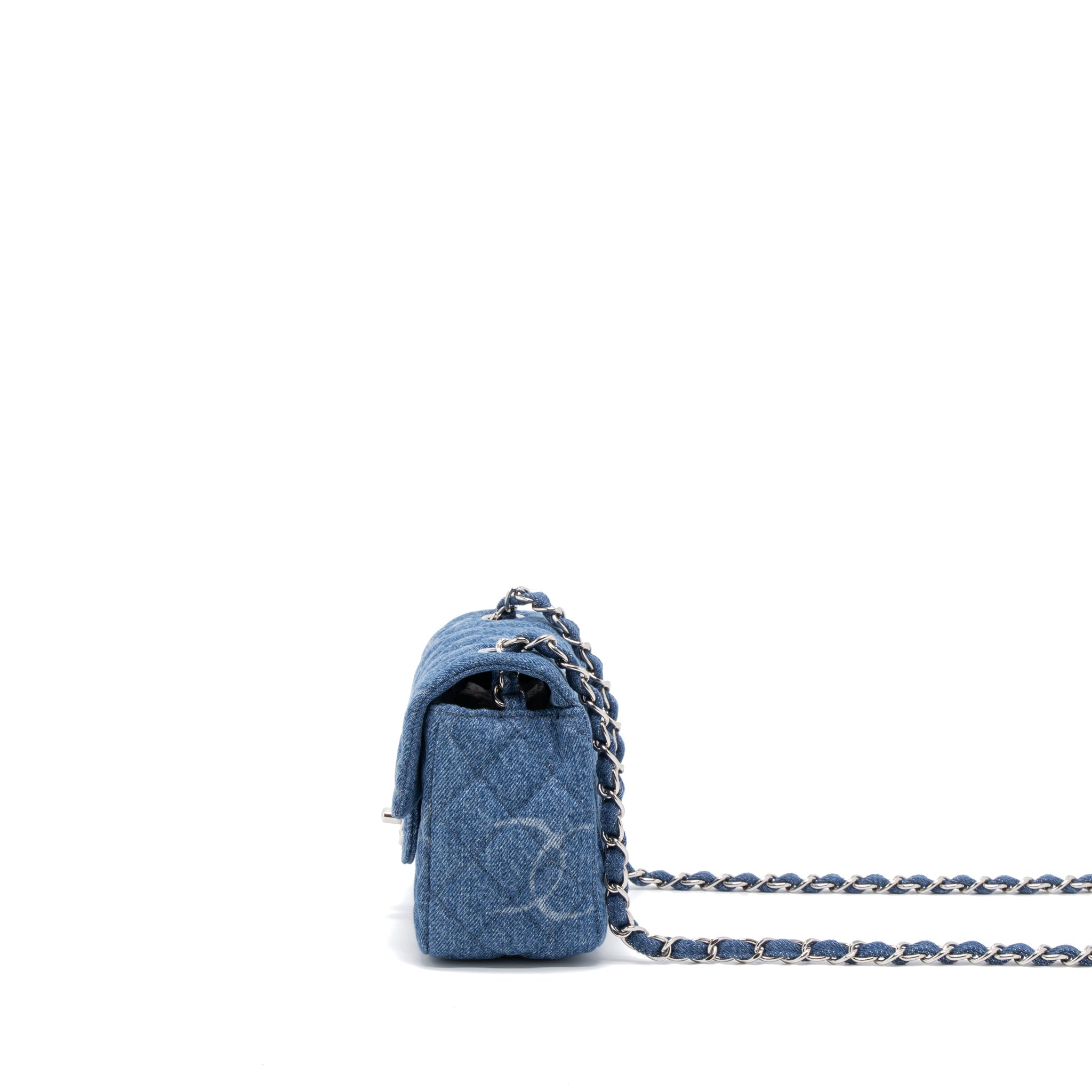CHANEL MINI SQUARE FLAP BAG DENIM SHW