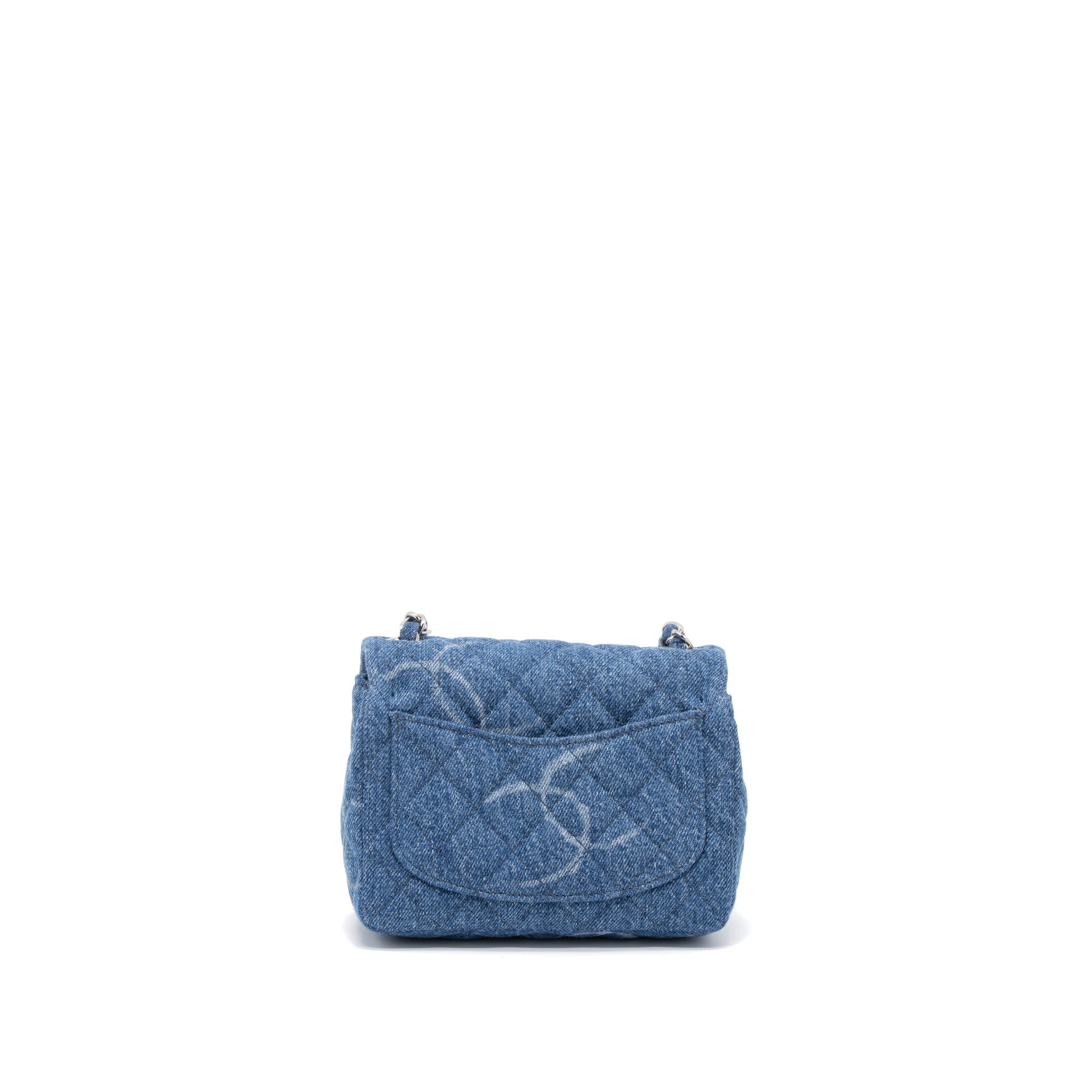 CHANEL MINI SQUARE FLAP BAG DENIM SHW