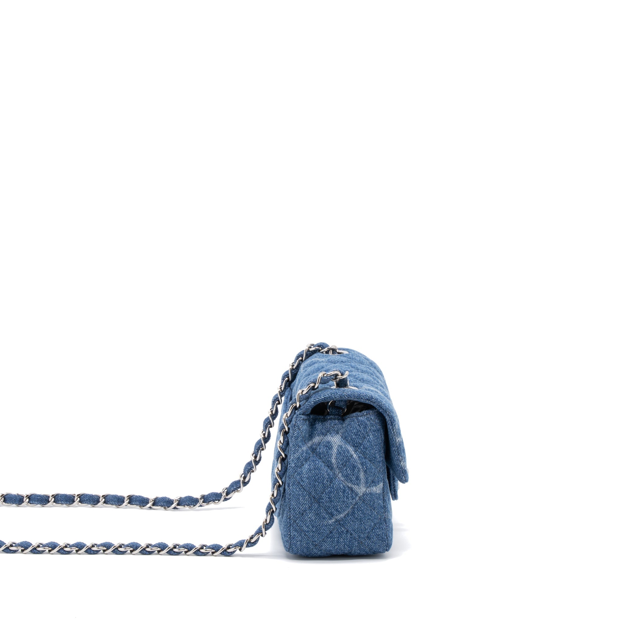 CHANEL MINI SQUARE FLAP BAG DENIM SHW