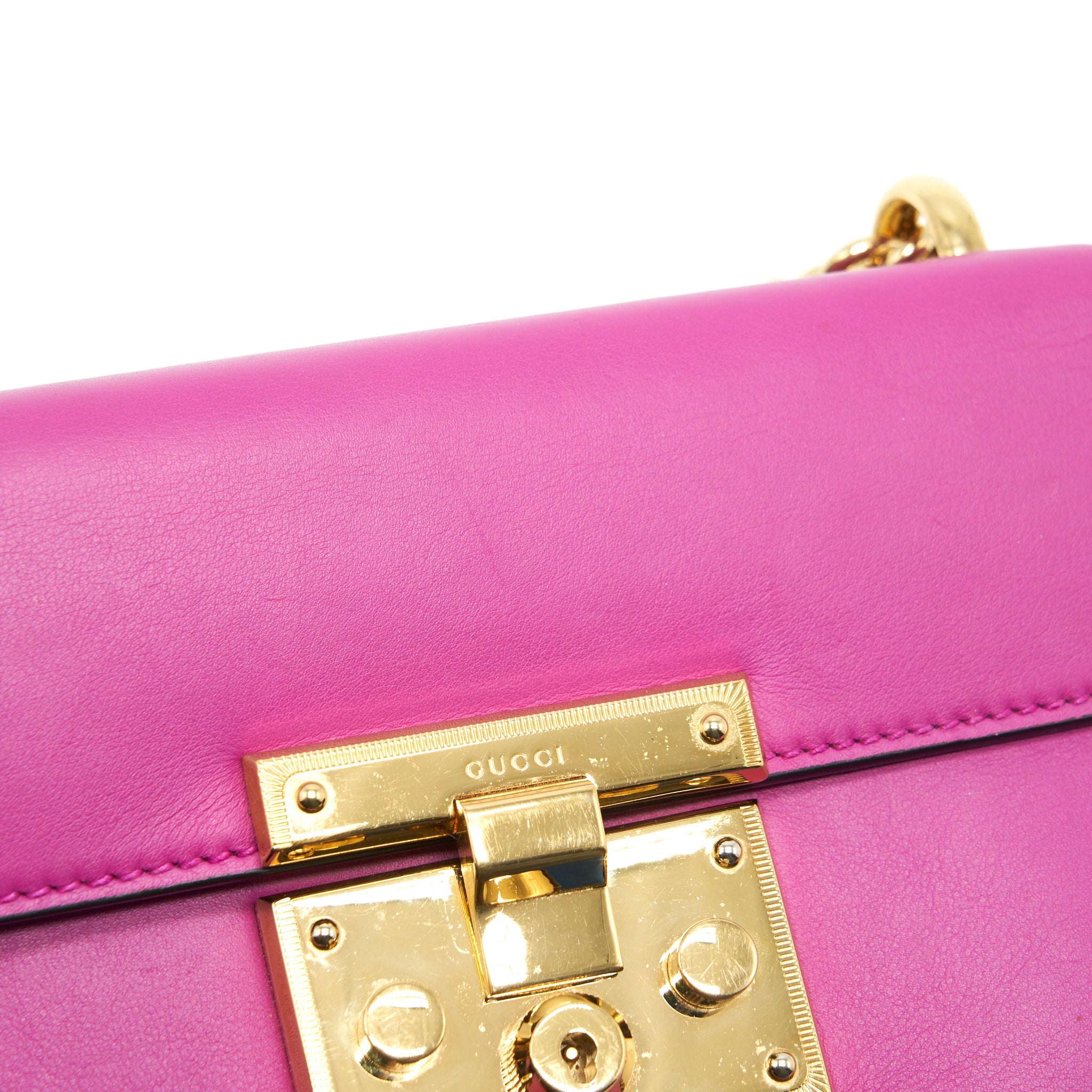 GUCCI SMALL PADLOCK PINK GHW