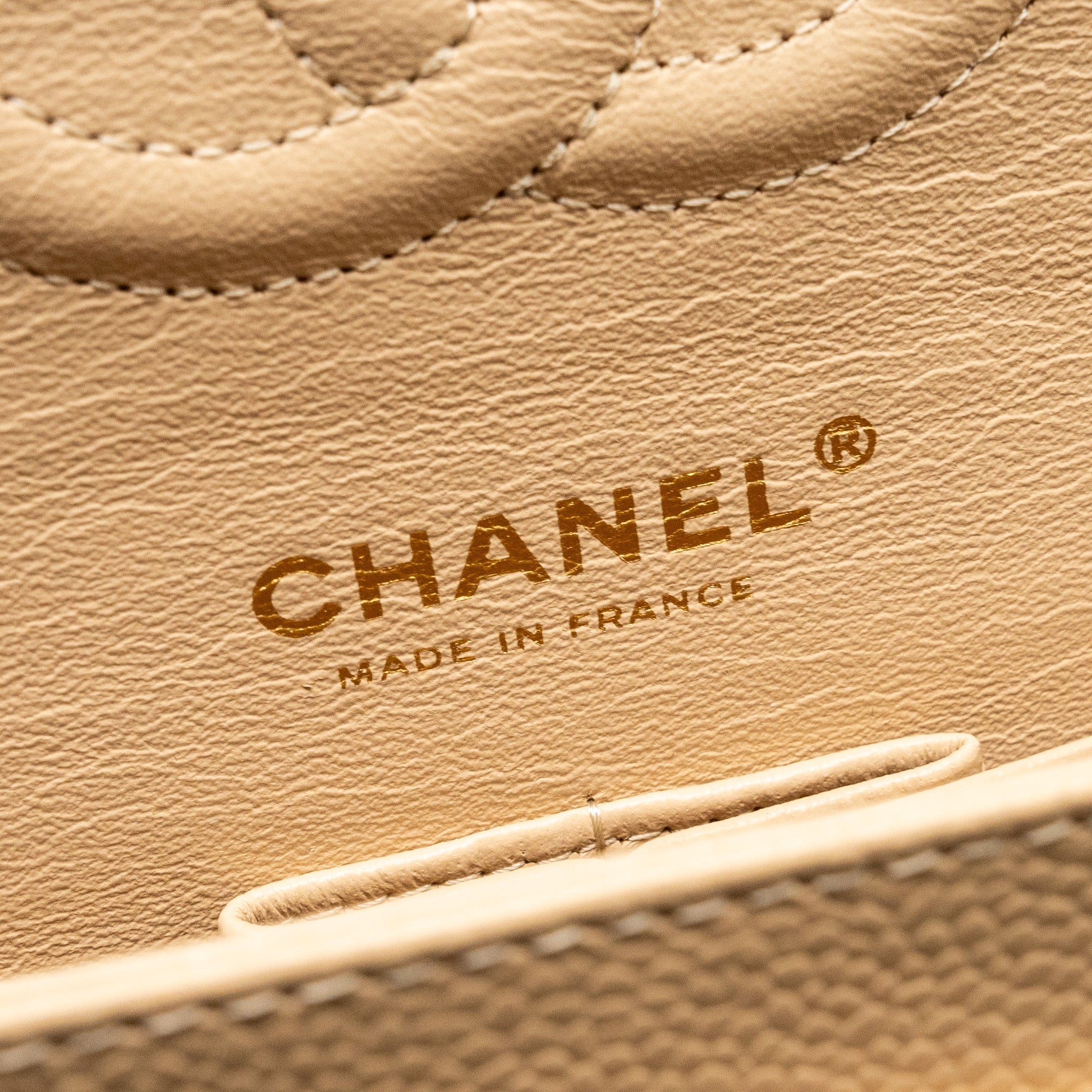CHANEL MEDIUM CLASSIC DOUBLE FLAP BAG CAVIAR BEIGE GHW