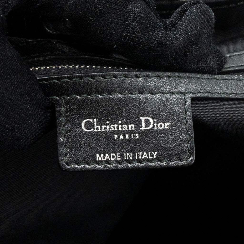DIOR SHOPPING TOTE BAG FABRIC/LEATHER BLACK SHW