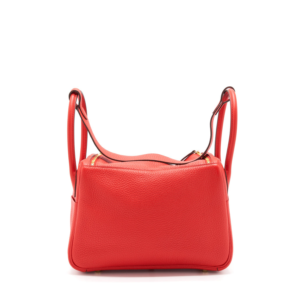 HERMES LINDY 26 CLEMENCE ROUGE DE COEUR GHW