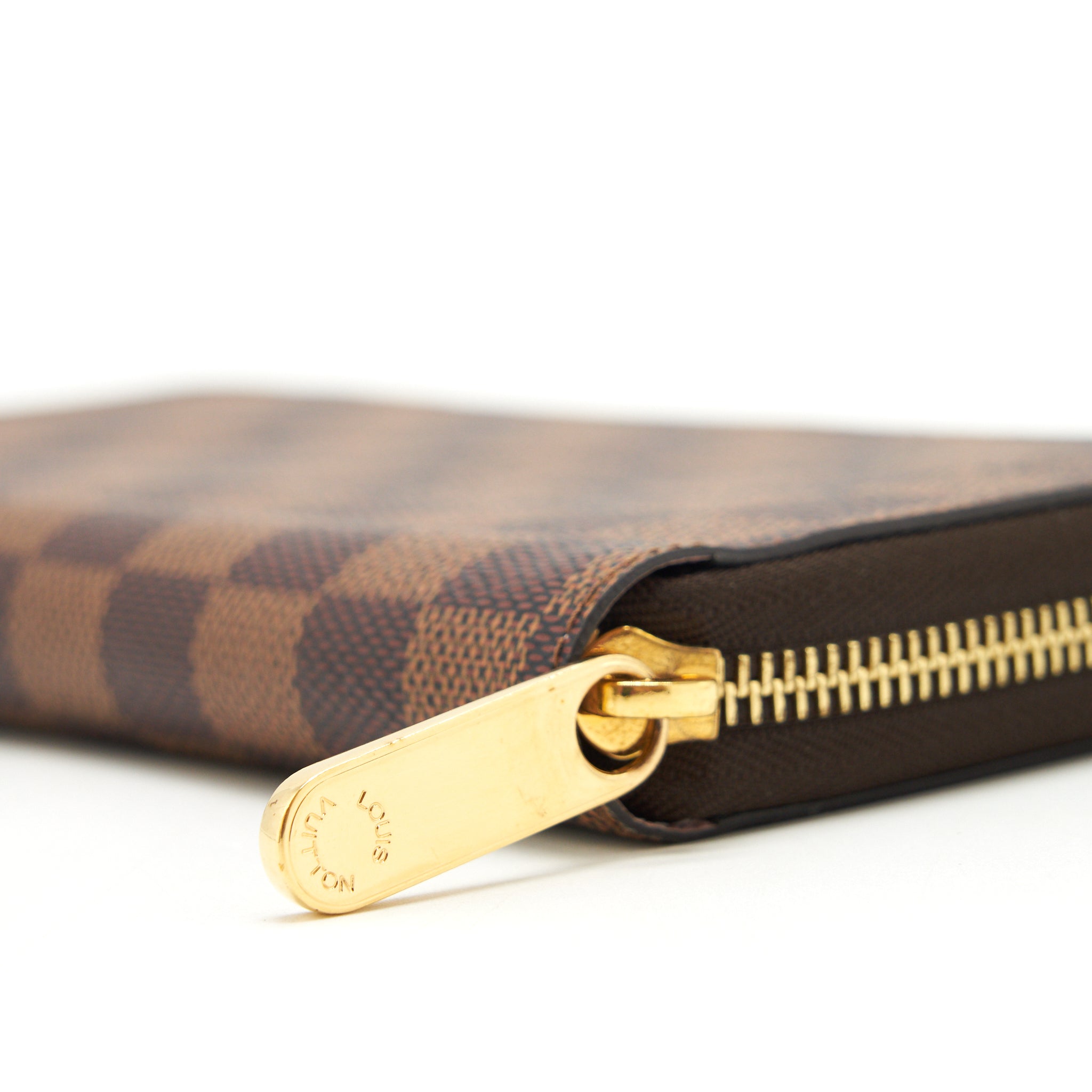 LOUIS VUITTON ZIPPY WALLET DAMIER EBENE CANVAS / ROSE BALLERINE
