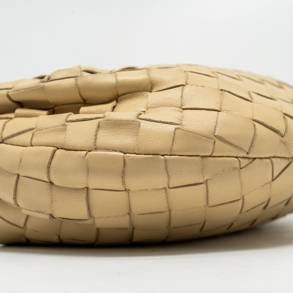 BOTTEGA VENETA MINI JODIE LAMBSKIN BEIGE GHW