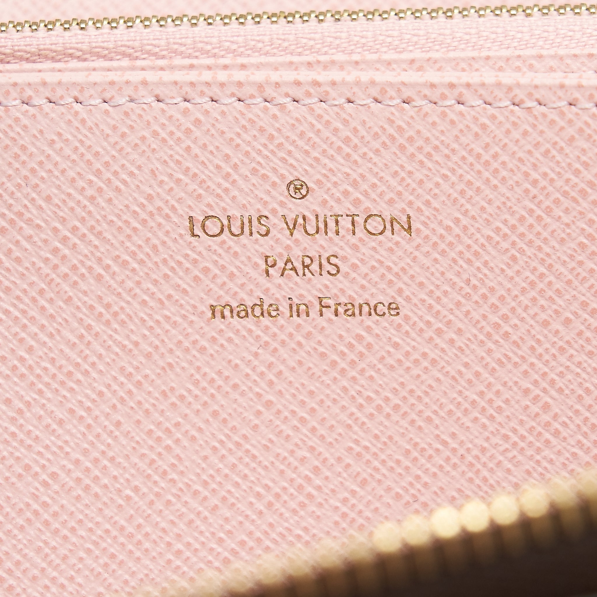 LOUIS VUITTON ZIPPY WALLET DAMIER EBENE CANVAS / ROSE BALLERINE