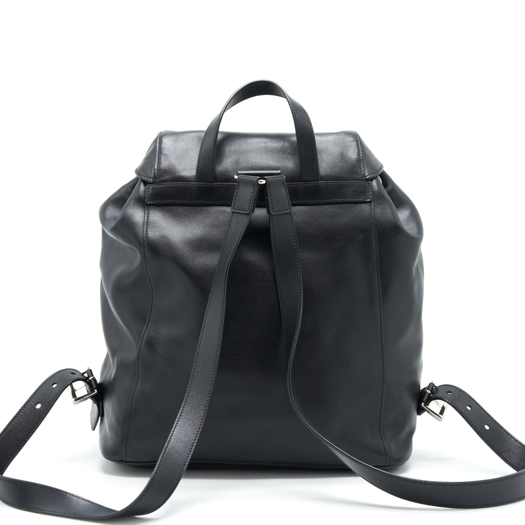PRADA ZAINETTO BACKPACK SOFT CALFSKIN BLACK SHW
