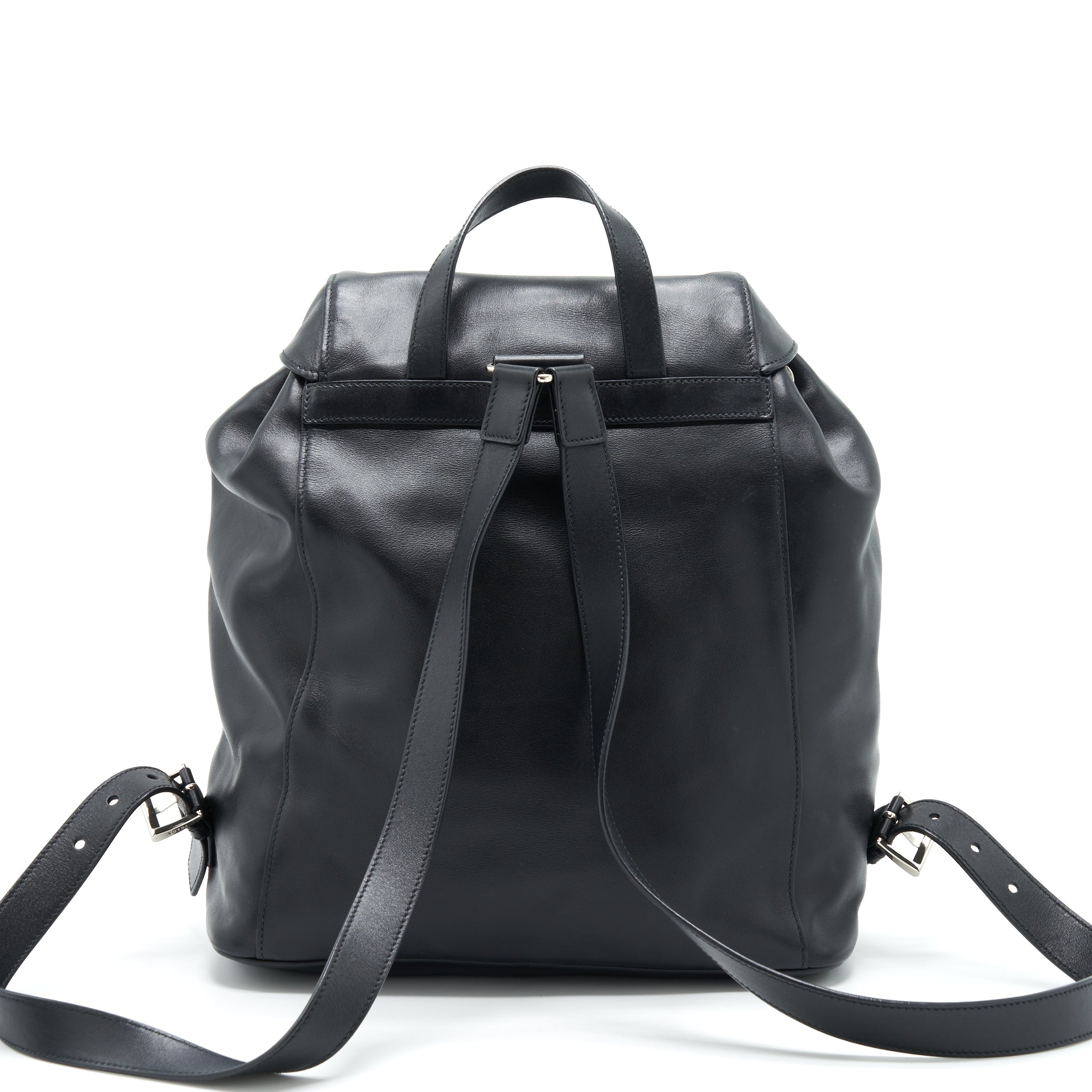 PRADA ZAINETTO BACKPACK SOFT CALFSKIN BLACK SHW