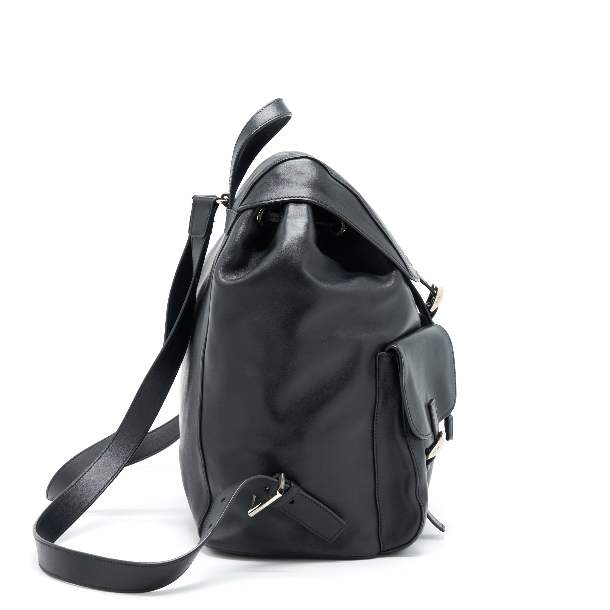 PRADA ZAINETTO BACKPACK SOFT CALFSKIN BLACK SHW