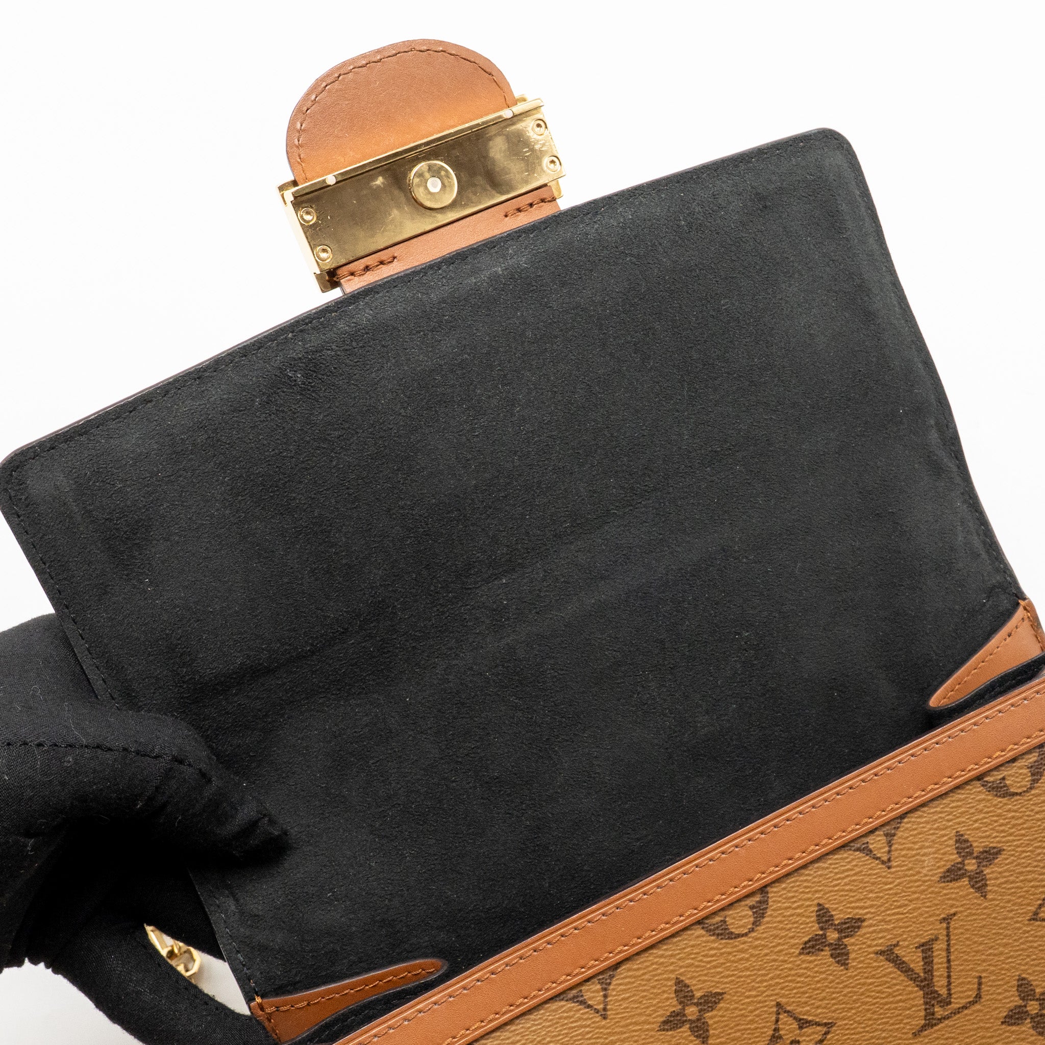 LOUIS VUITTON DAUPHINE MM MONOGRAM / MONOGRAM REVERSE CANVAS GHW