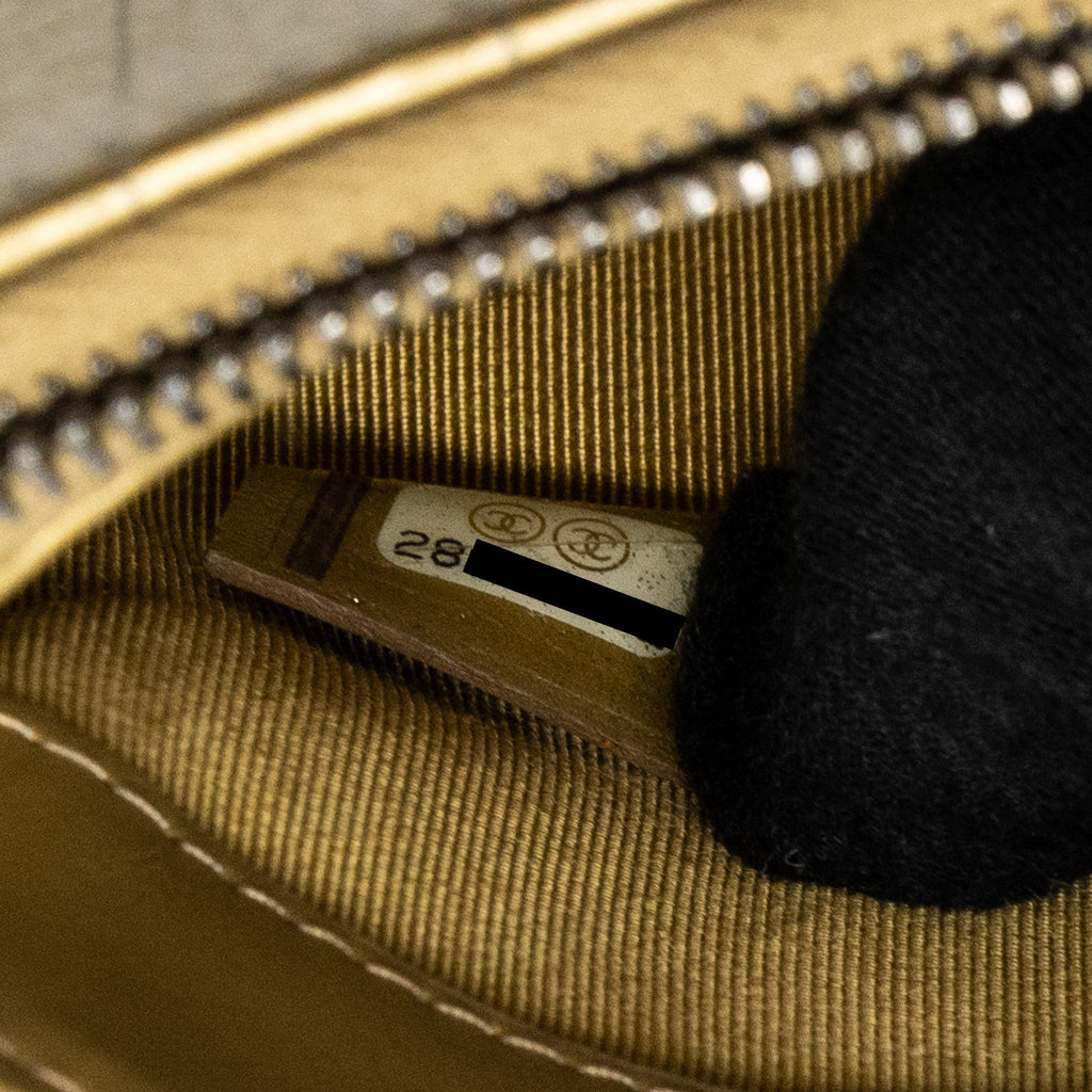 CHANEL GABRIELLE DOUBLE ZIP CLUTCH ON CHAIN CROCODILE-EMBOSSED CALFSKIN GOLD MULTICOLOUR HARDWARE