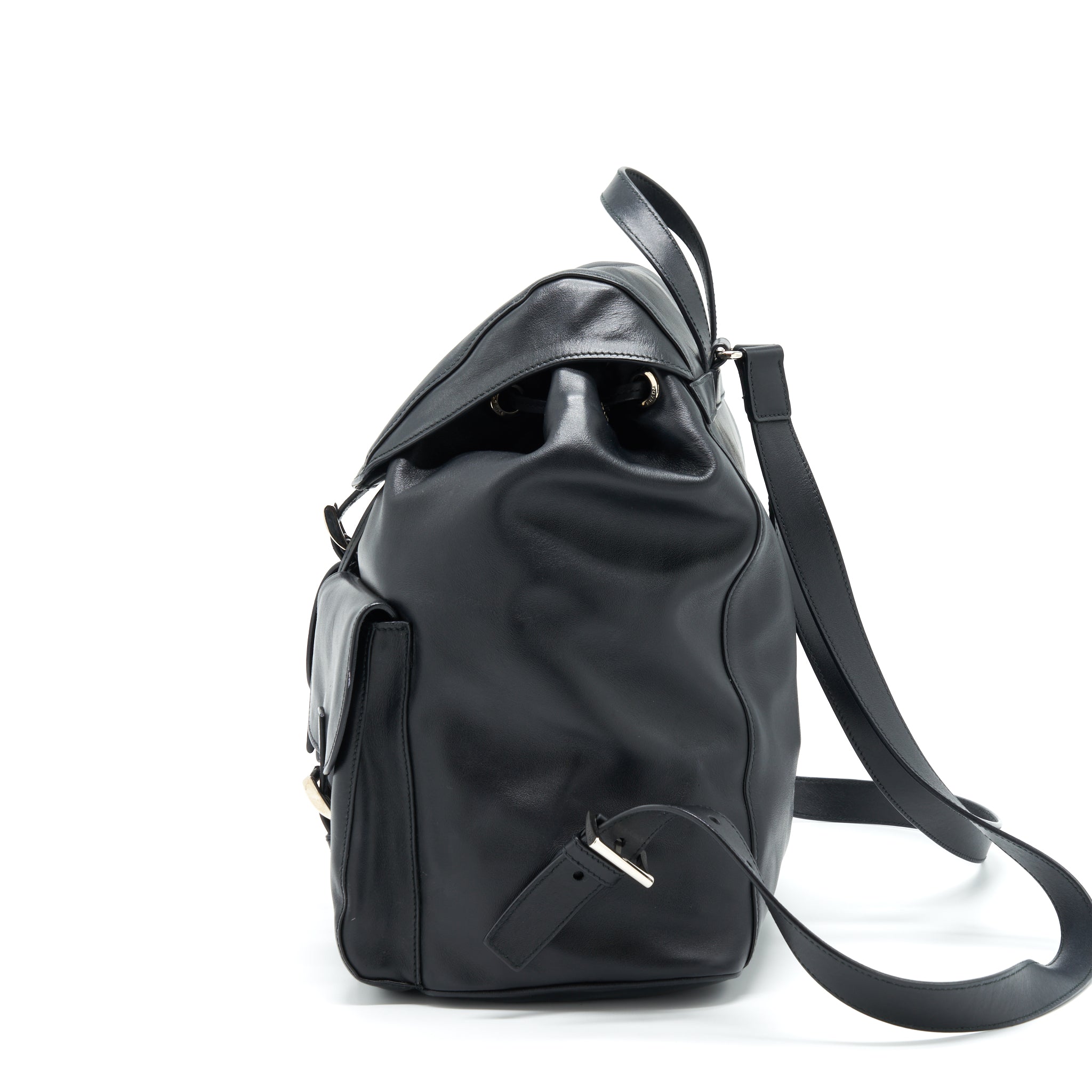 PRADA ZAINETTO BACKPACK SOFT CALFSKIN BLACK SHW