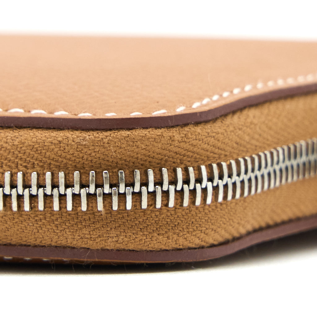 HERMES SILK IN COMPACT WALLET EPSOM GOLD SHW
