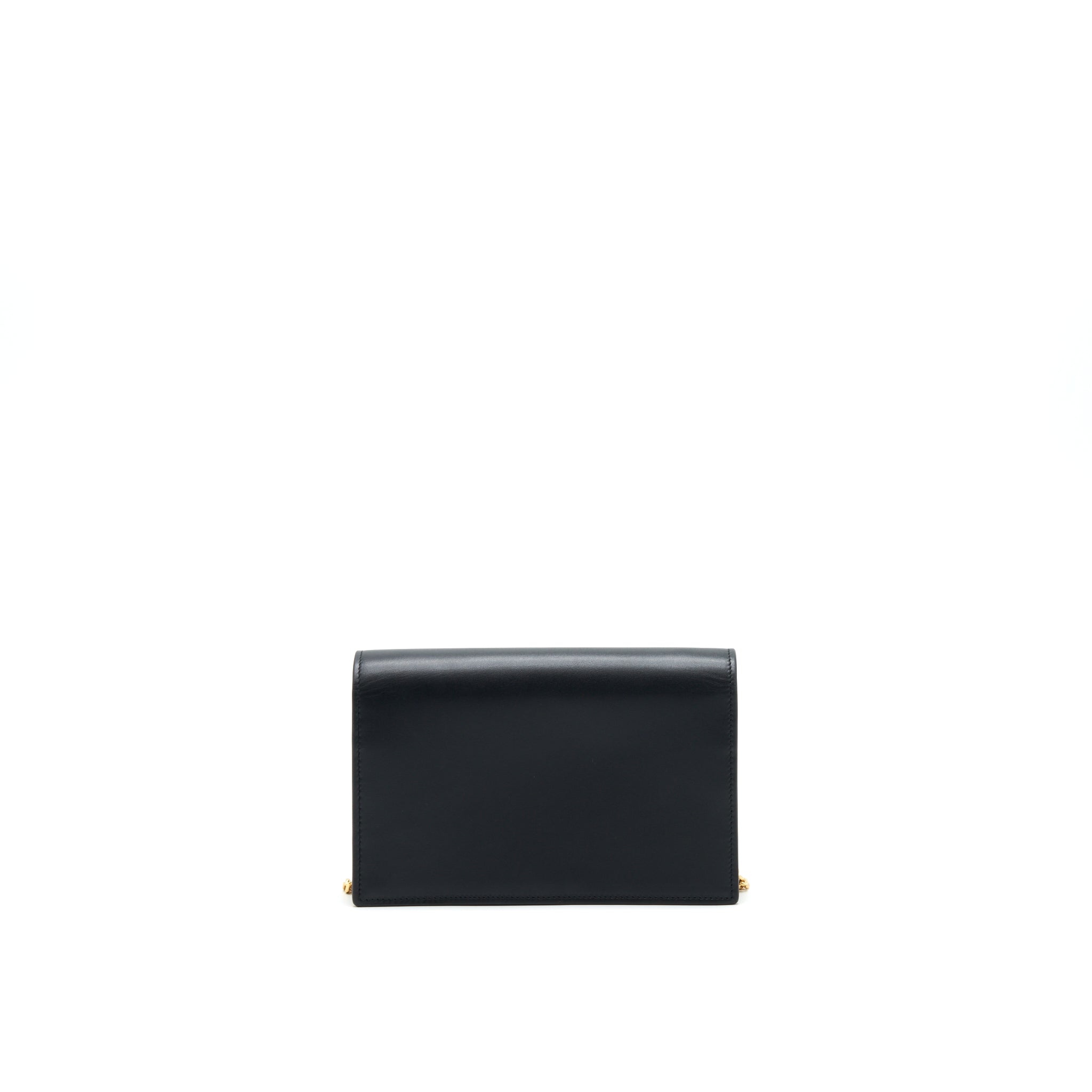 SAINT LAUREN  KATE WALLET ON CHAIN WITH TASSEL BLACK GHW