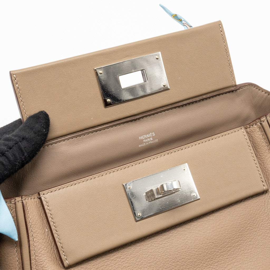 HERMES MINI 24/24 2424-21 BAG EVERCOLOR ETOUPE SHW