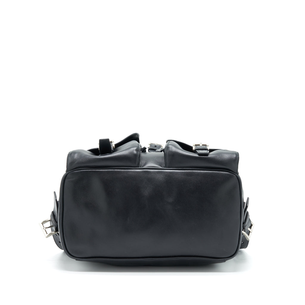 PRADA ZAINETTO BACKPACK SOFT CALFSKIN BLACK SHW