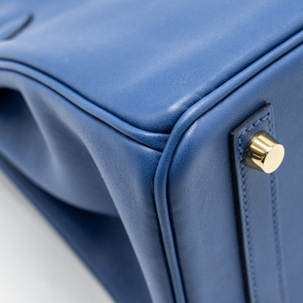 HERMES BIRKIN 25 SWIFT BLUE BRIGHTON GHW