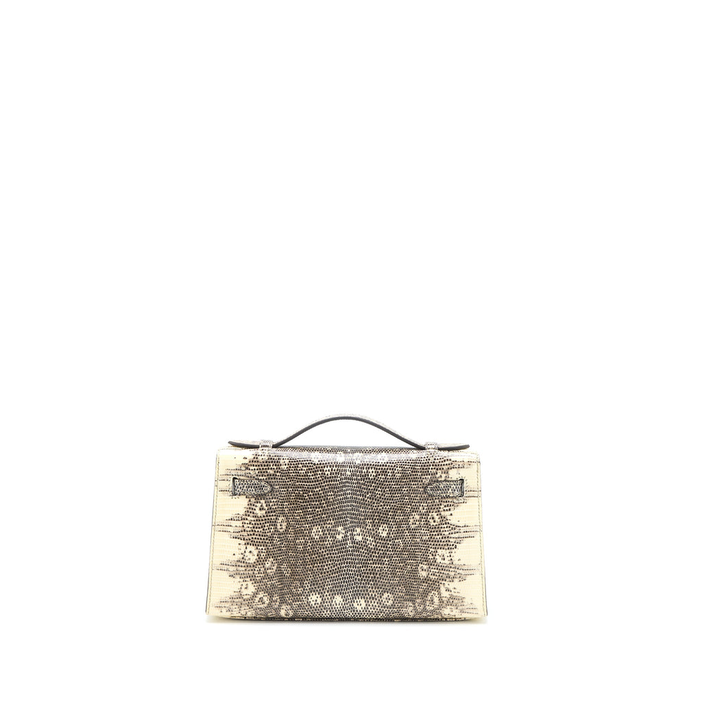 HERMES KELLY POCHETTE LIZARD 1B OMBRÉ SHW