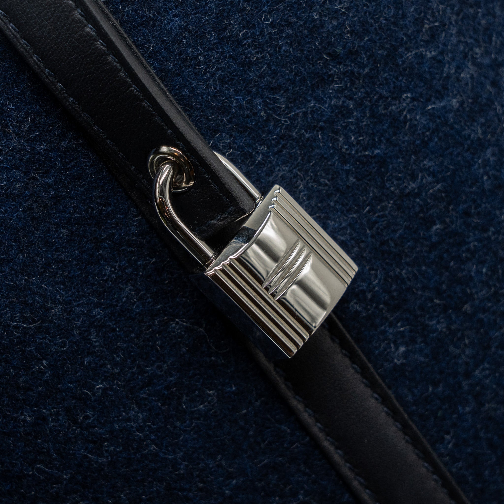 HERMES PICOTIN 18 FELT LOCK BAG BLUE NUIT / CABAN SHW