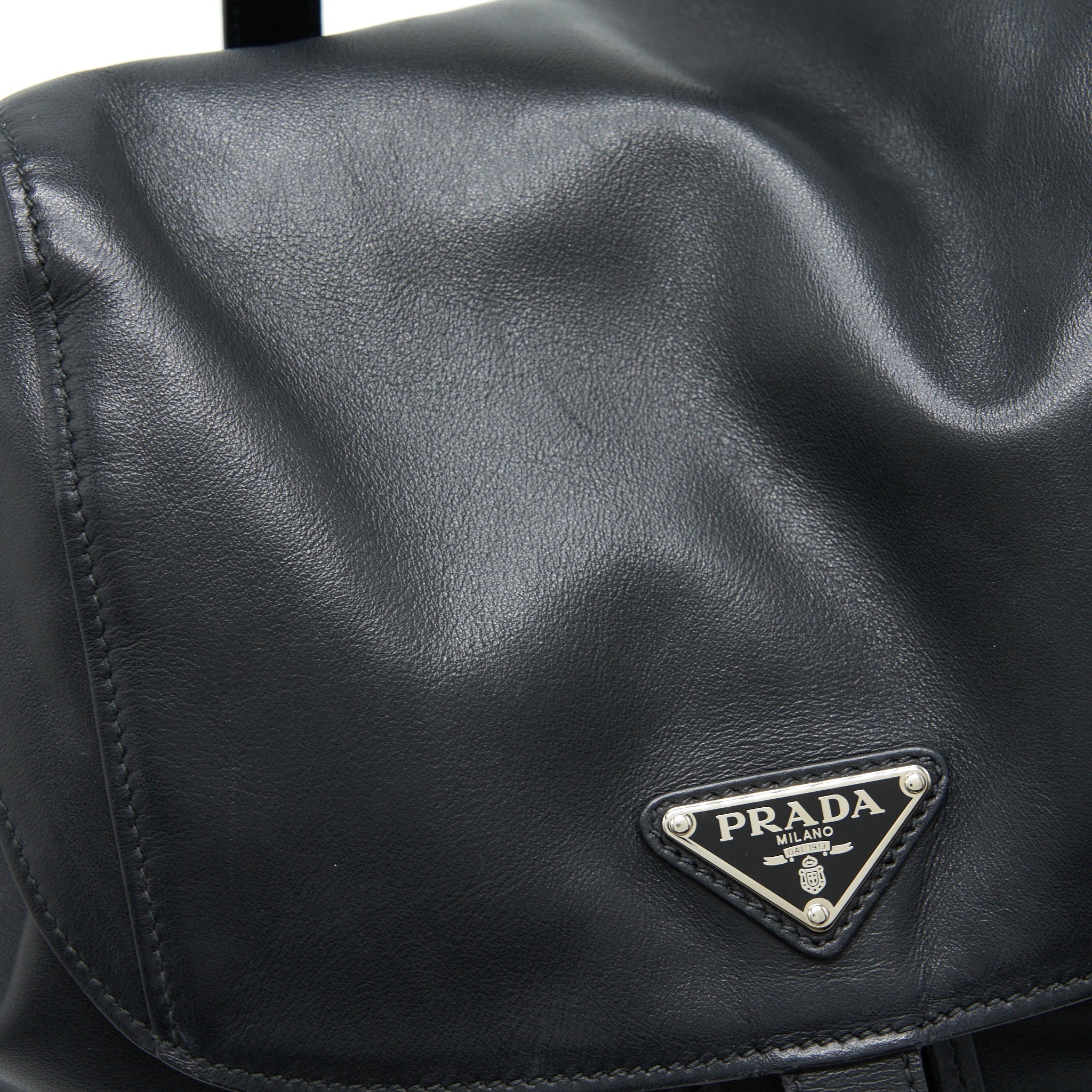 PRADA ZAINETTO BACKPACK SOFT CALFSKIN BLACK SHW