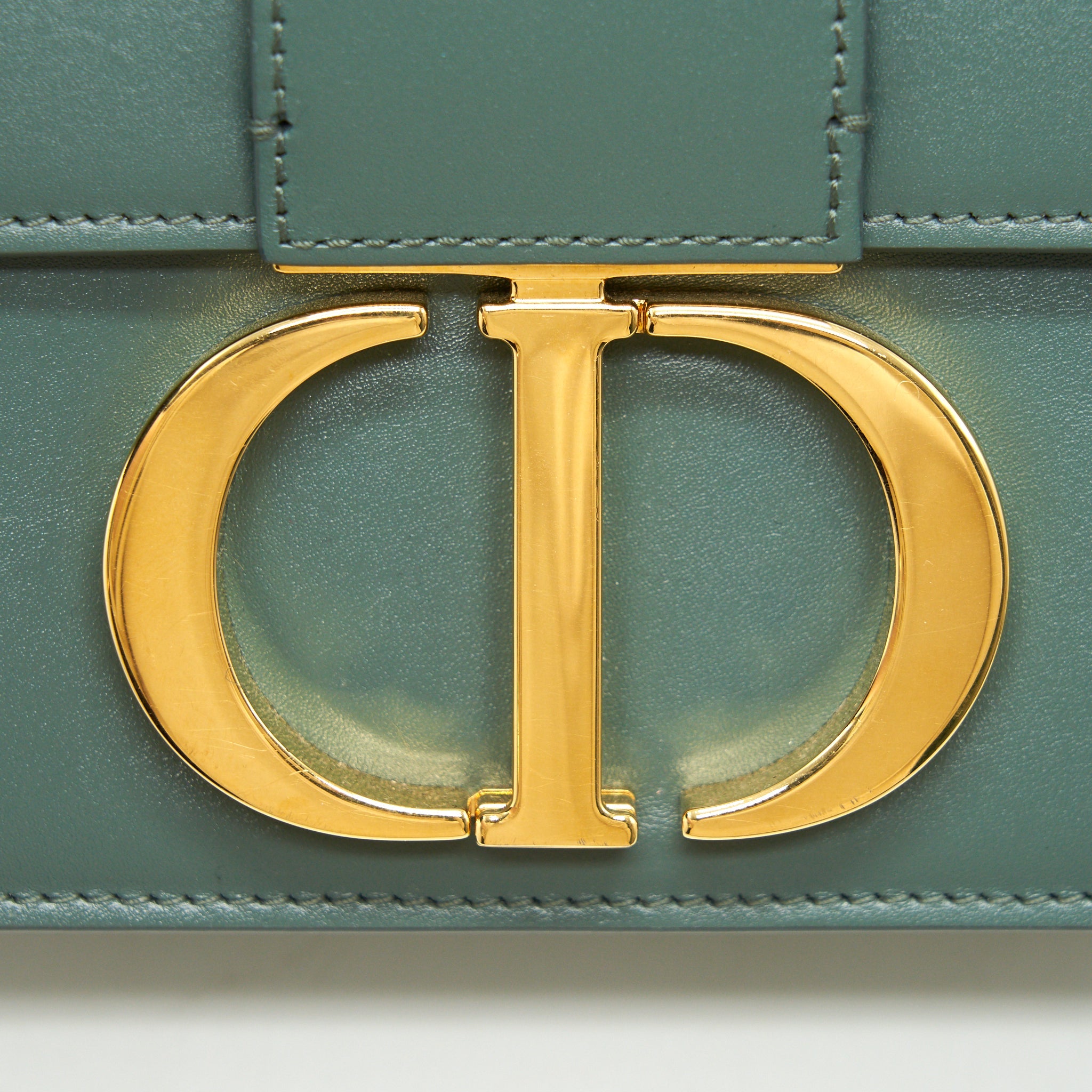 DIOR 30 MONTAIGNE MEDIUM FLAP BAG GREEN WITH GHW