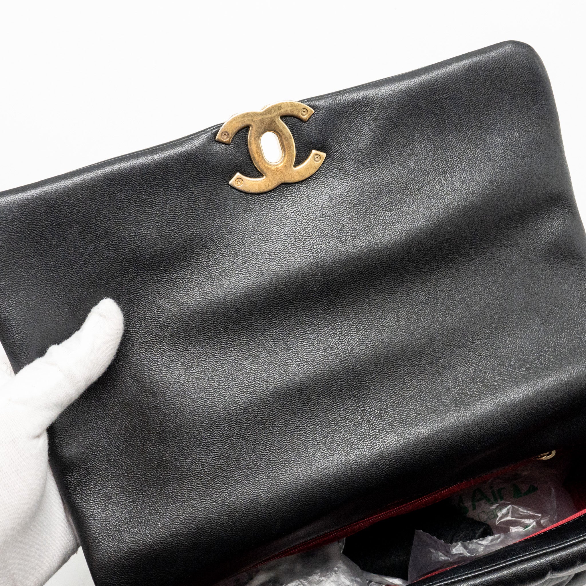 CHANEL LARGE 19 BAG GOATSKIN BLACK MULTICOLOUR HARDWARE