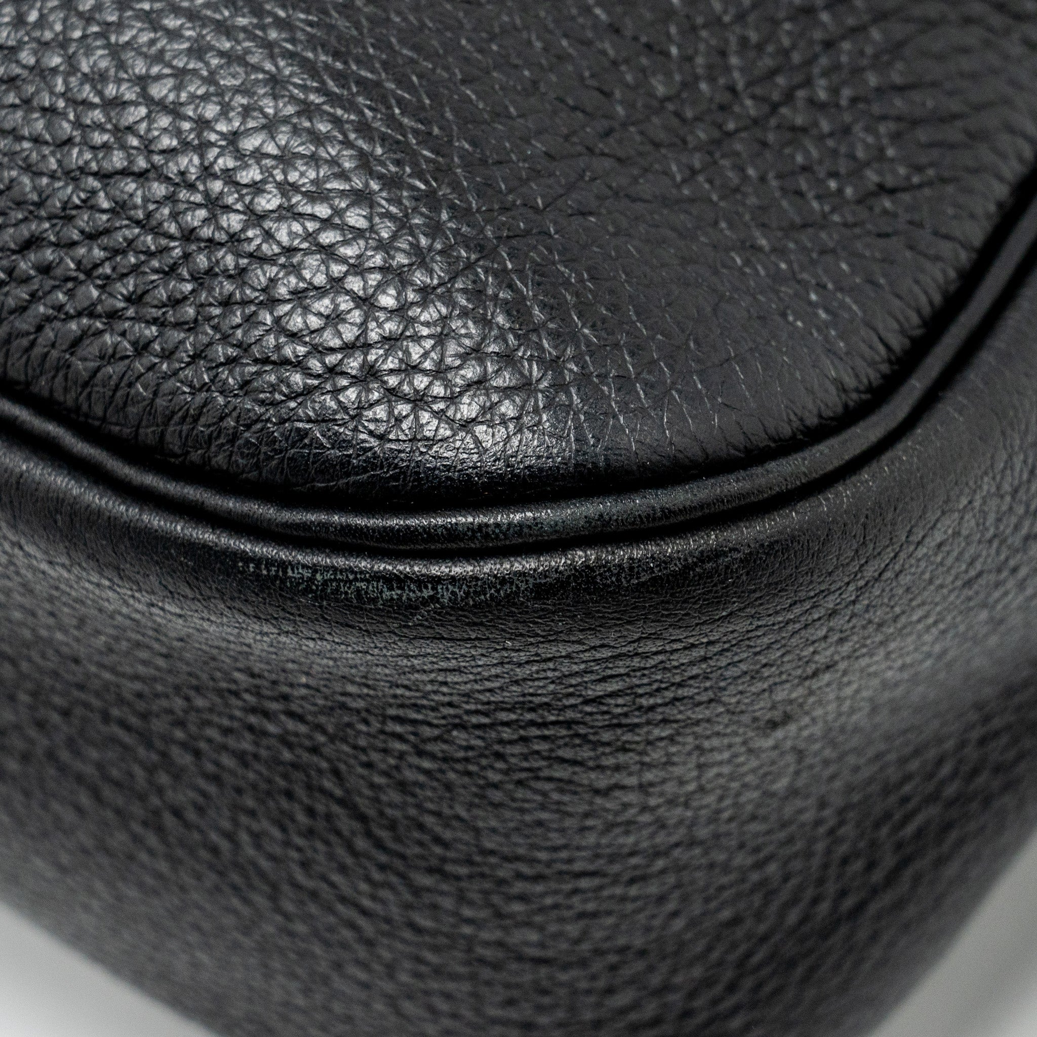 HERMES VINTAGE CHRISTINE BAG LEATHER BLACK SHW