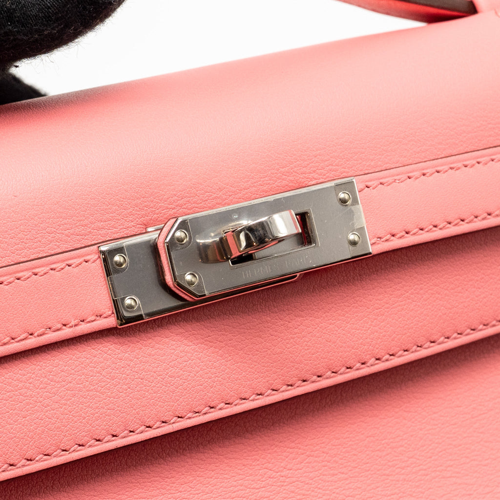 HERMES KELLY POCHETTE SWIFT K4 ROSE ETE SHW