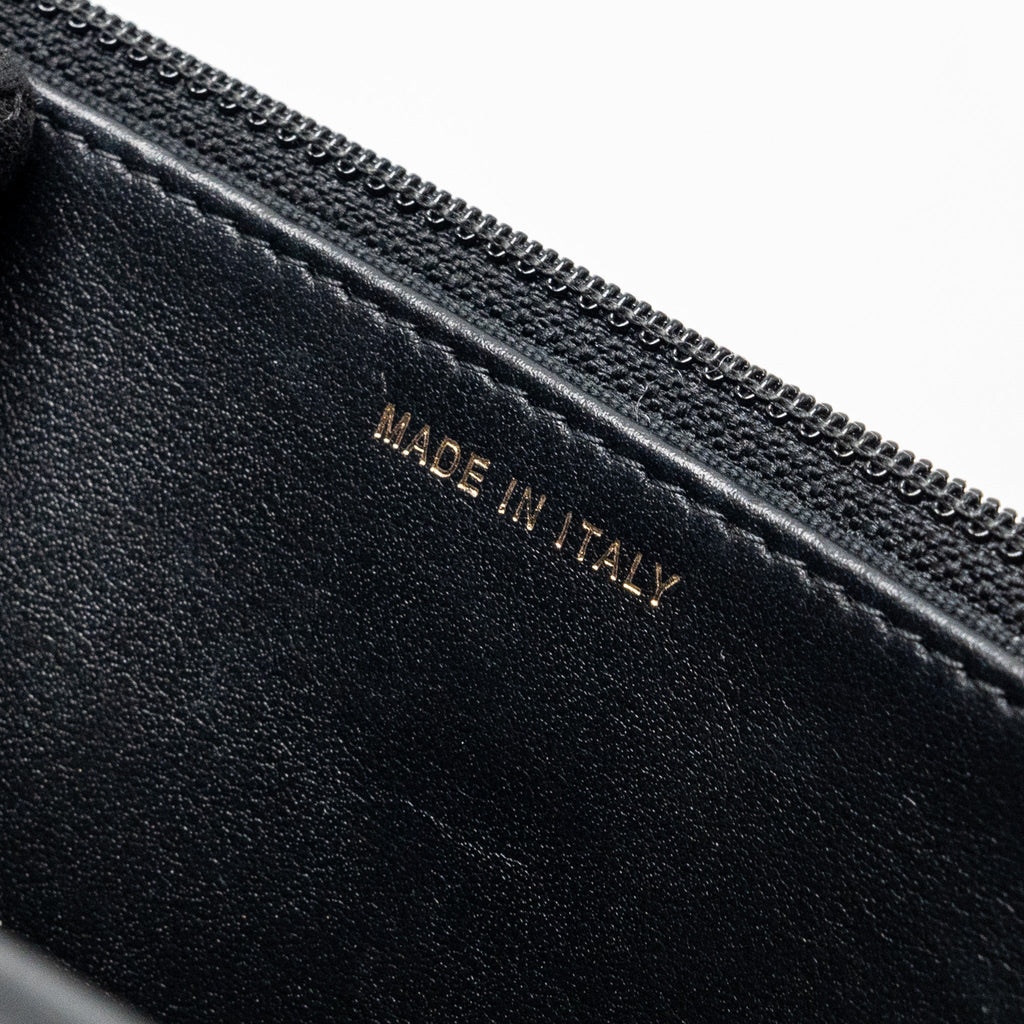 CHANEL BOY WALLET ON CHAIN CAVIAR BLACK GHW (MICROCHIP)