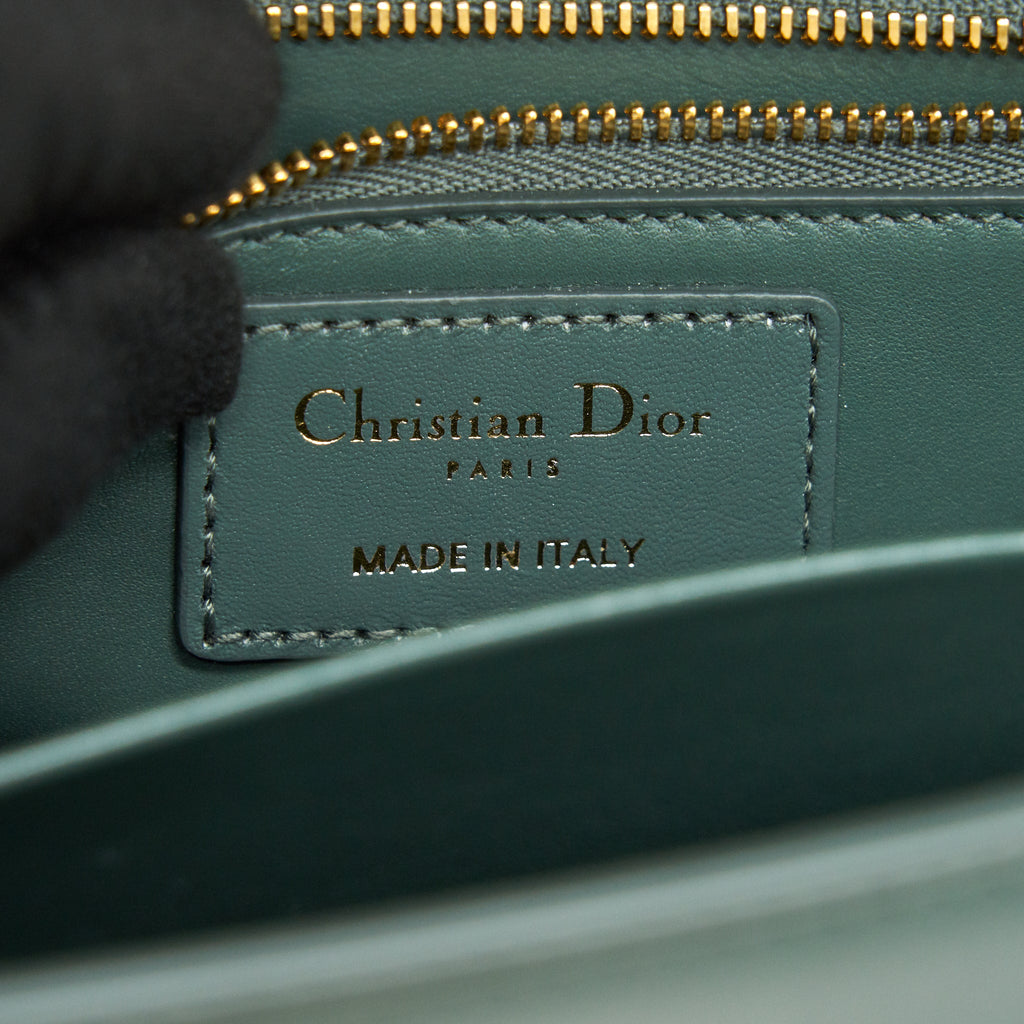 DIOR 30 MONTAIGNE MEDIUM FLAP BAG GREEN WITH GHW